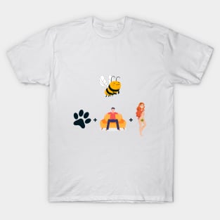 Bee Paw Sit Eve, be positive pun T-Shirt